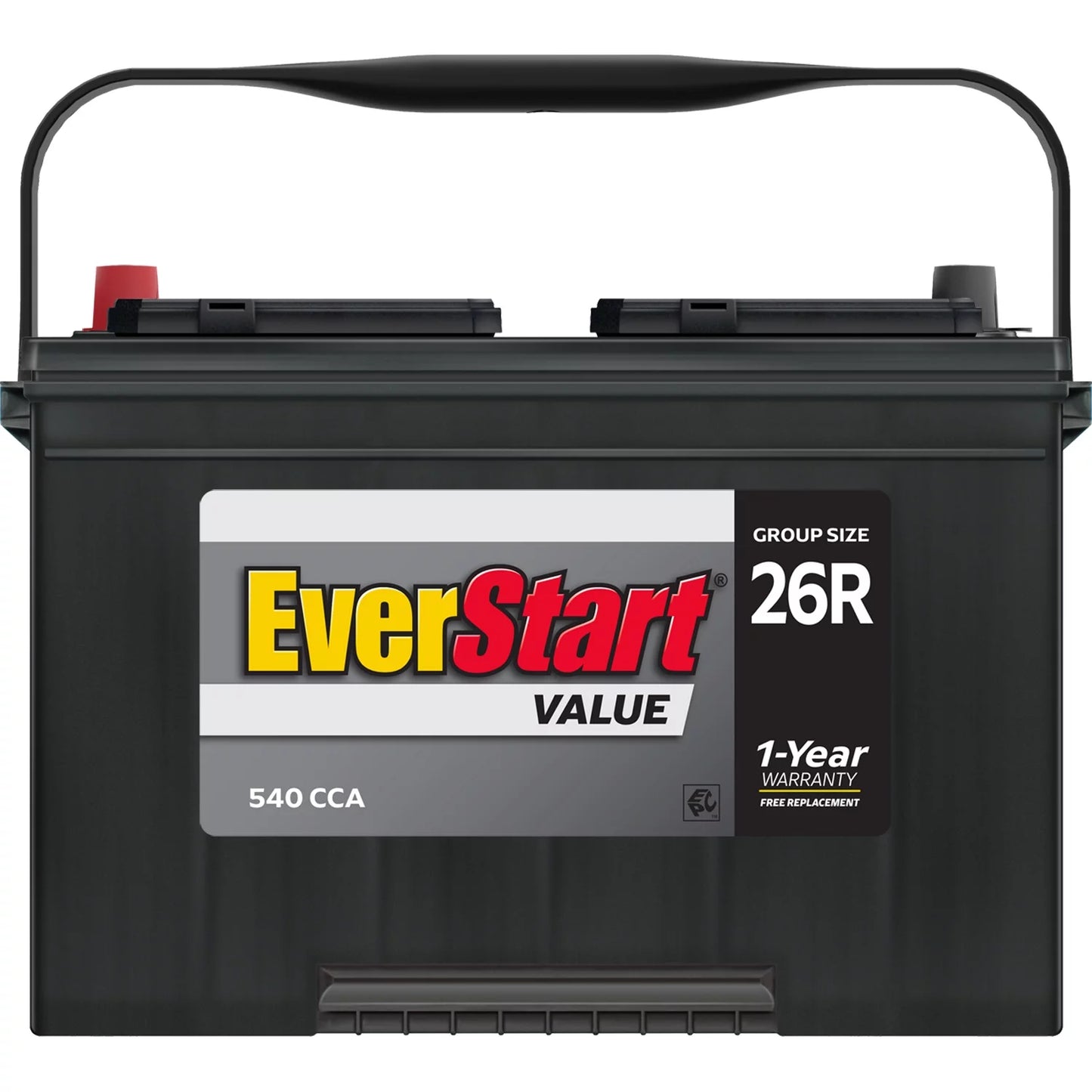 EverStart Value Lead Acid Automotive Battery, Group Size 26R 12 Volt, 540 CCA