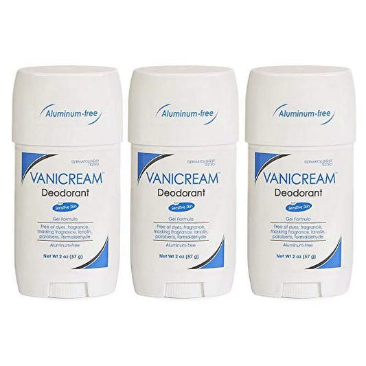 Vanicream Aluminum Free Deodorant, Gel Formula, Fragrance Free For Sensitive Skin 2 Oz (3 Pack)