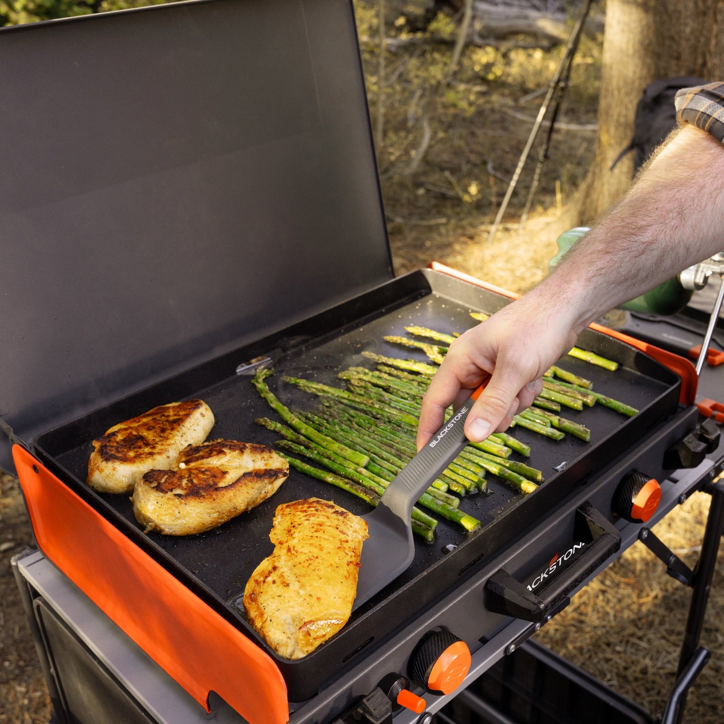 Blackstone Adventure Ready 20"x14" 2-Burner Propane Camping Griddle (Model 2246) with Latching Hood and Handle